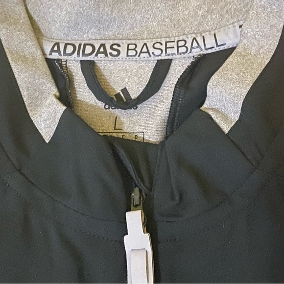 adidas Mens Size L Fielders Choice Convertible Sleeve Jacket Bulldogs Baseball - Picture 6 of 9